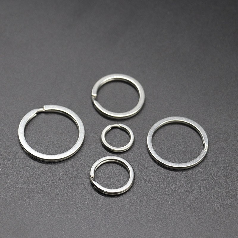 1Pack/lot 100% Stainless Steel Key Rings with Spring Buckle 15 20 25 28 30mm Size Split Ring Key Rings For Bag Key Chains: 30mm 10pcs