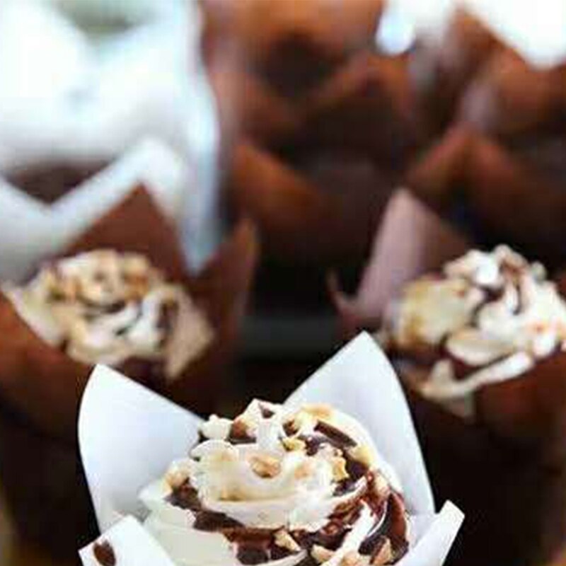 Tulip Cupcake Paper Cases Cupcake Paper Cups Oilproof Muffin Cupcake Paper Cups Paper Form For Cupcakes Bakeware Cake Tool HTML