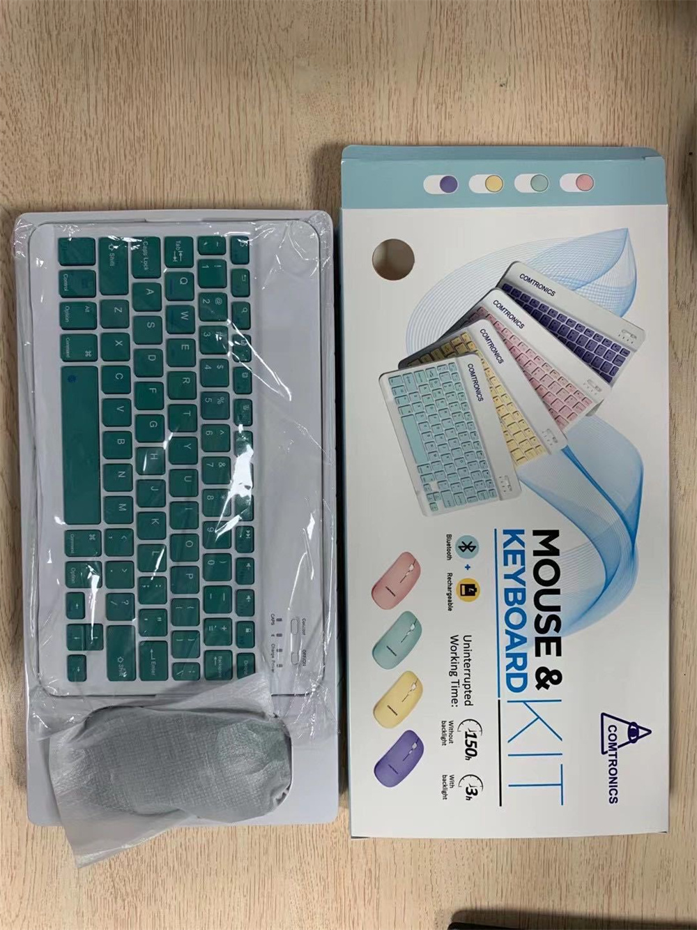 Wireless Keyboard Mouse Set for iPad Samsung Huawei Xiaomi Tablets Bluetooth Keyboard Mouse Compatible with iOS Android Windows