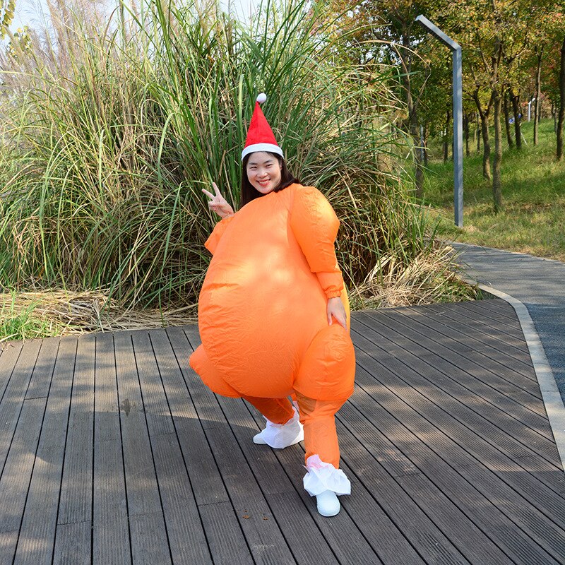 Giocattoli Della Novità Gonfiabile Arrosto di Tacchino costume Cazzo Mascotte di Pollo Costumethanksgiving di Pasqua aria Soffiata Del Partito di Cosplay Del Vestito Operato
