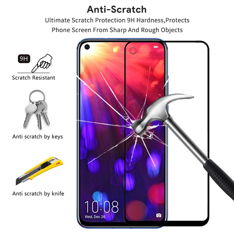 2pcs For Huawei Honor View 20 v20 Full Coverage Tempered glass Screen Protector huawey Honor V 20 View20 Protective film glas 9h