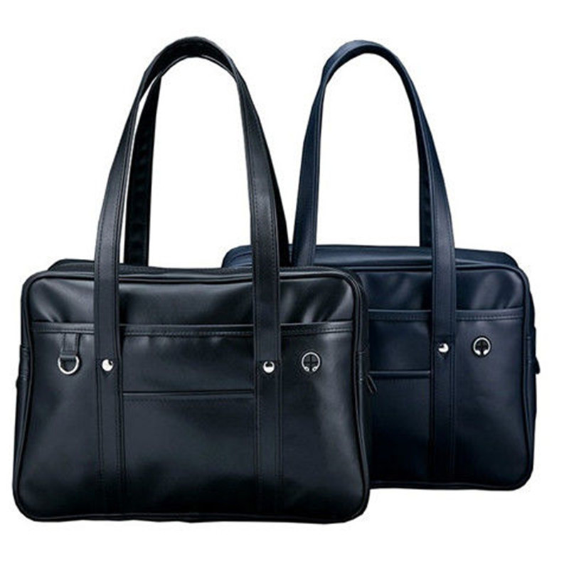 Bolso de uniforme JK de estudiante bidimensional japonés, mochila escolar de PU para chica, bolso de mensajero impermeable resistente al desgaste de un solo hombro