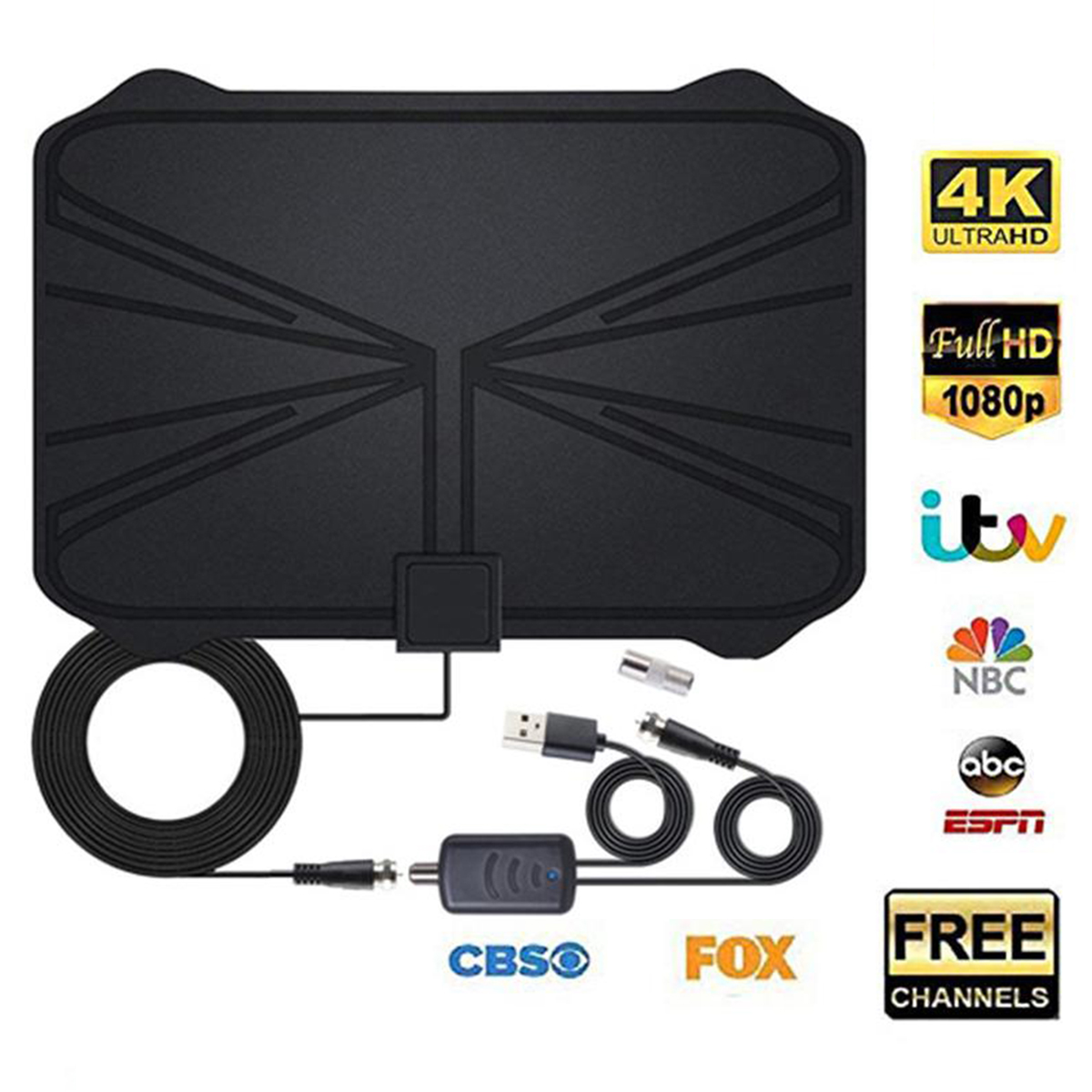 4K 25dBi High Gain HDTV STB TV Antenna 1080P With Amplified HD Digital Boost Indoor TV Antennas With 65-100 Miles Range​