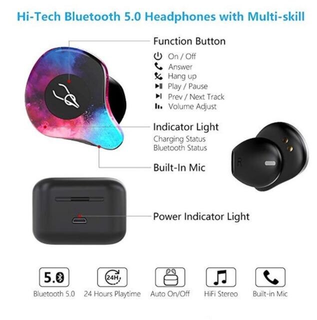 Sabbat X12 Pro/ x12 ultra Wireless Earbuds 5.4 Bluetooth Earphone Hifi Headset IPX5 sport earphone
