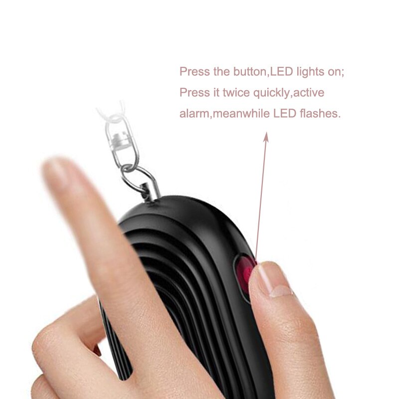 Persoonlijk alarm mini formaat sleutelhanger alarm 130db geluiden draagbare beveiliging mooi uitziende sleutelhanger alarm sleutelhanger