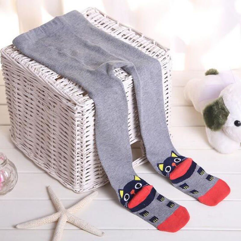 Leuke Dier Geometrie Kinderen Meisje Panty Panty Kous Katoen Kind Baby Meisje Panty Kousen Kinderen Panty: gray / 80-100 CM