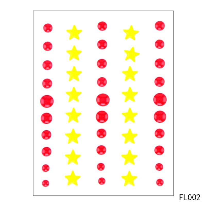 Daboxibo colorido circular auto-adesivo esmalte pontos resina adesivo para scrapbooking/diy artesanato/cartão que faz a decoração: FL-002