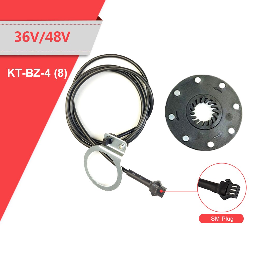 Pédale de vélo électrique LITTLE TT, KT-BZ-4 (8) 8 aimants, système PAS, accessoires faciles à installer, capteur de vitesse Assistant: 3 Pin SM Plug