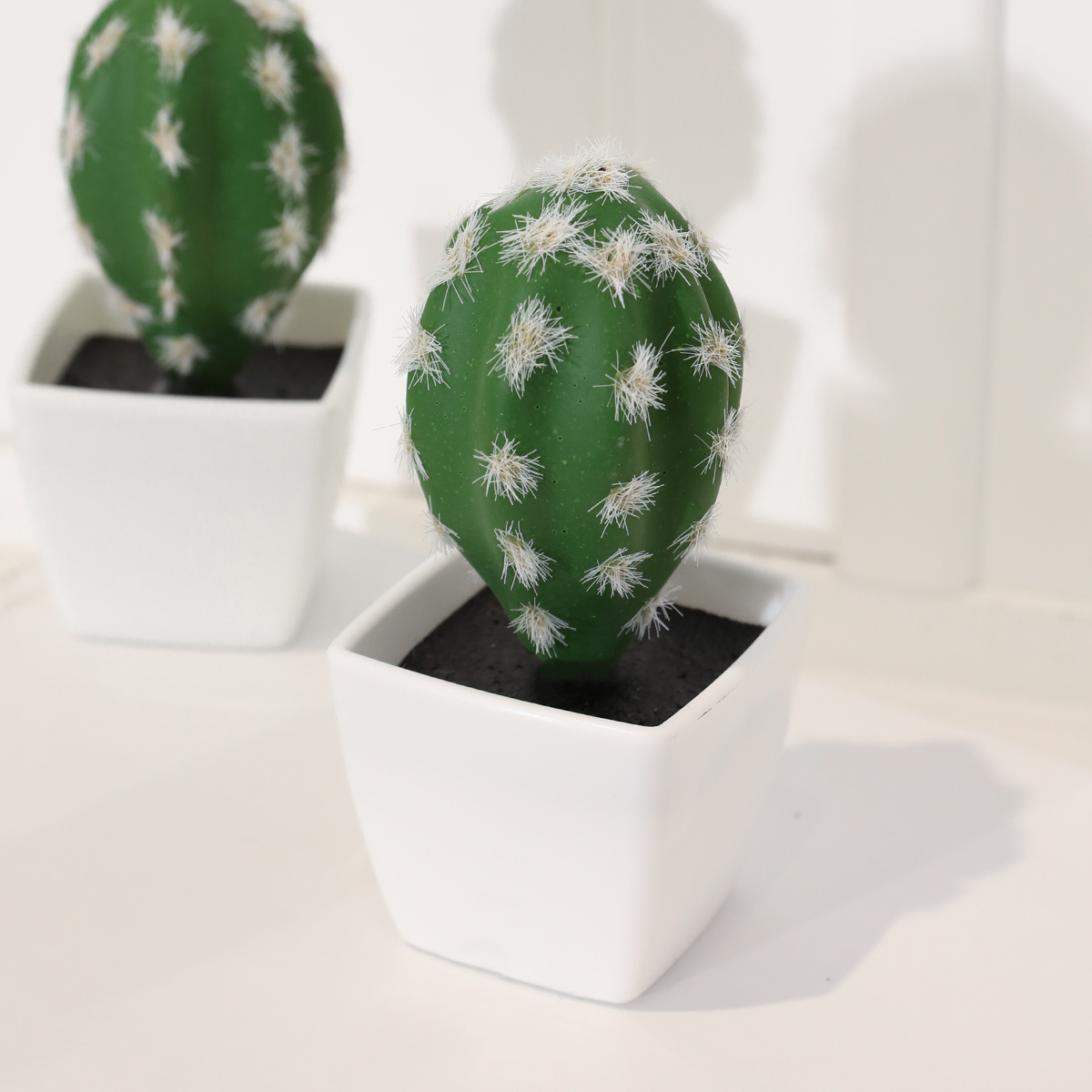 1PC- Mini prickly pear potted plant, Home decor, Home Office Hotel Homestay tabletop decoration Artificial cactus