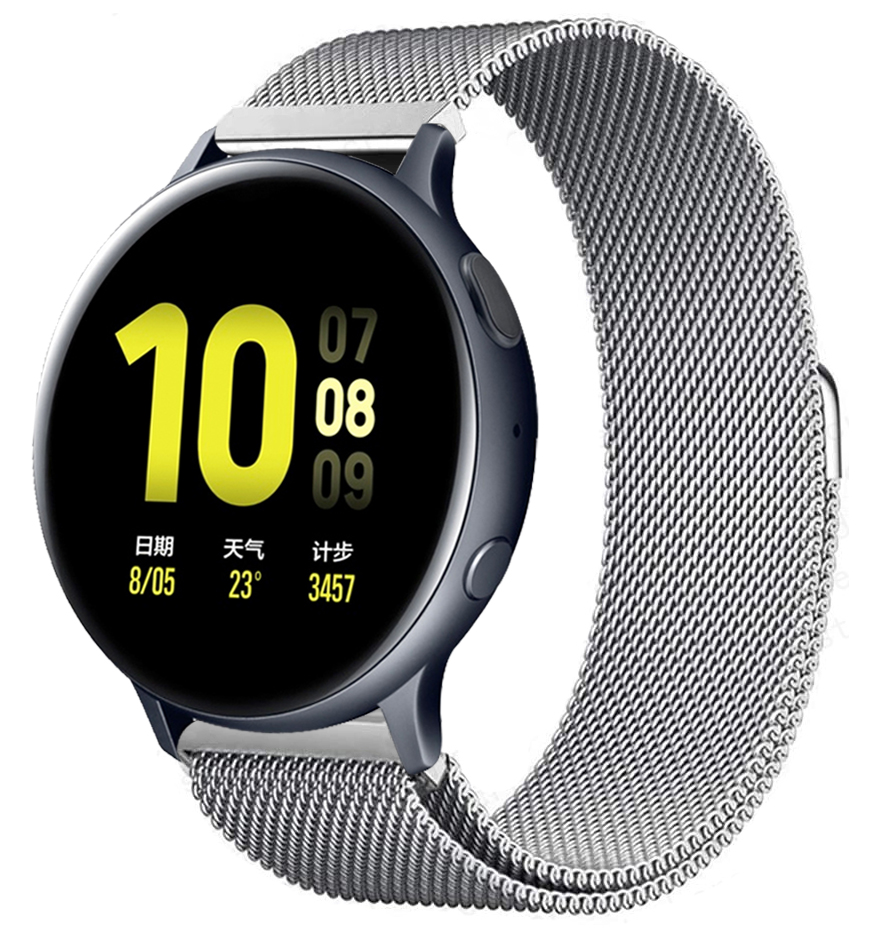 Correa de bucle milanés para garmin vivoactive 5 Denver sw360 DW reemplazo 20mm 22mm pulsera correa de reloj Amazfit MOTO Universal: White black / 13 mm