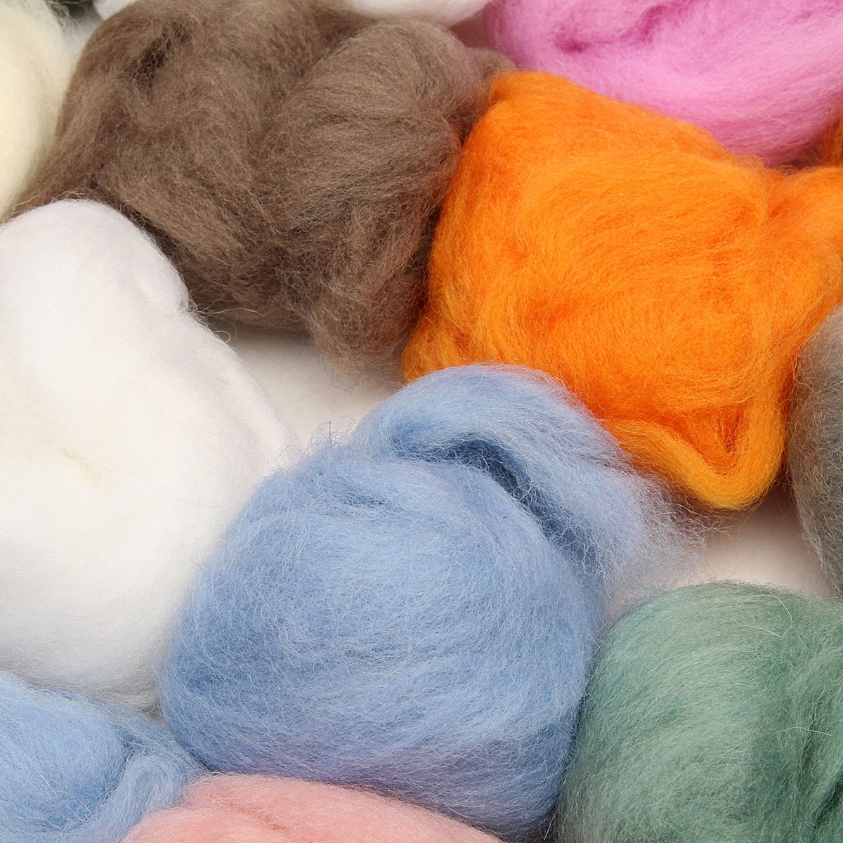 JX-LCLYL 1 Set 3G 36 Kleuren Merino Wol Fibre Roving Voor Naaldvilten Hand Spinning