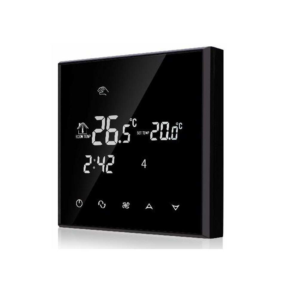 24VAC 110VAC 230VAC Programmable Touch Screen heating room thermostat for Dual sensor
