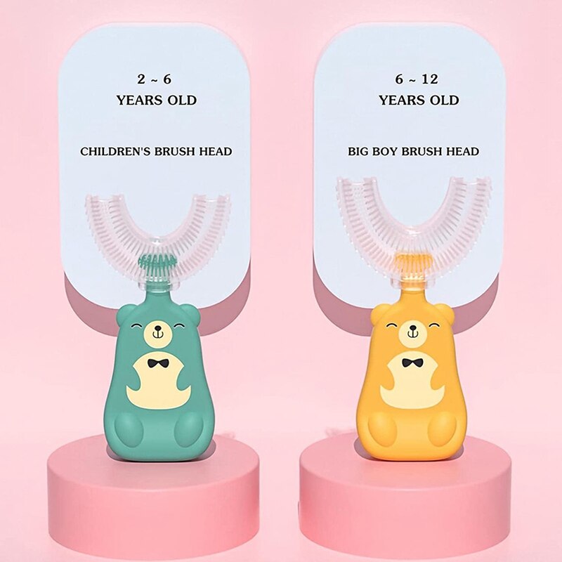 Kids U-Shaped Toothbrush,Manual Training Tooth Brush,Myst Toothbrush For Toddlers And Children