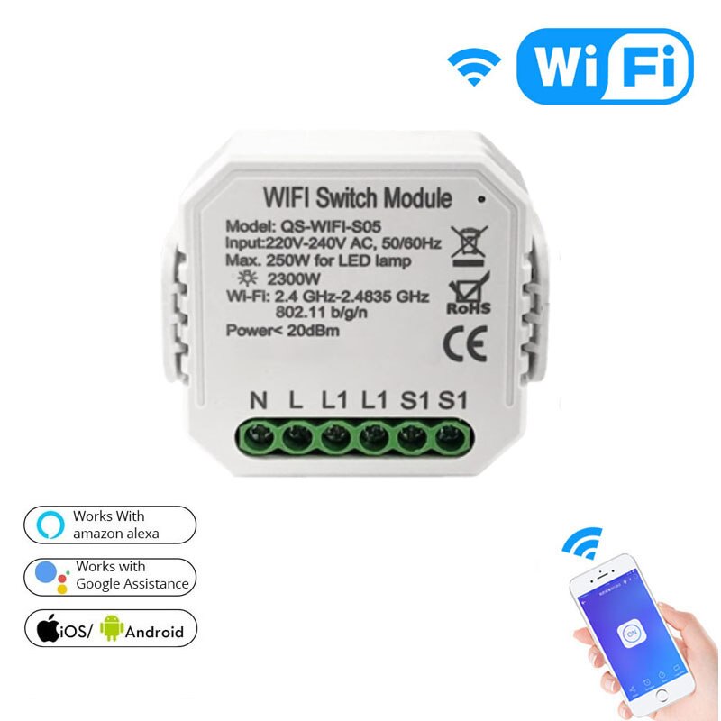 Tuya Wifi Schakelaar Module Smart Home Huishoudelijke Omgezet Modificatie Module Schakelaar Controller Compatibel Met Alexa Google Thuis