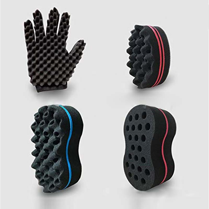 1Pcs Ovale Dubbele Kanten Magic Twist Haar Borstel Spons Wave Haar Twist Braiders Dreads Draaien Sloten Dreadlocks Krul Borstel tool