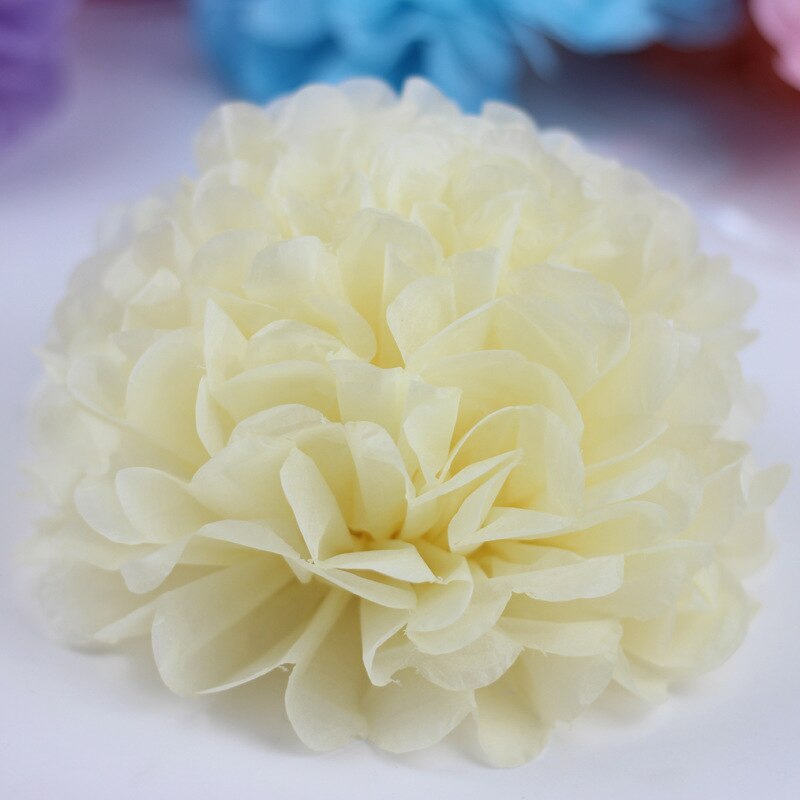15cm farverige pompon silkepapir pom blomsterkugler til bryllup boligdekoration fødselsdagsfest indretning diy håndværk papir blomst: B