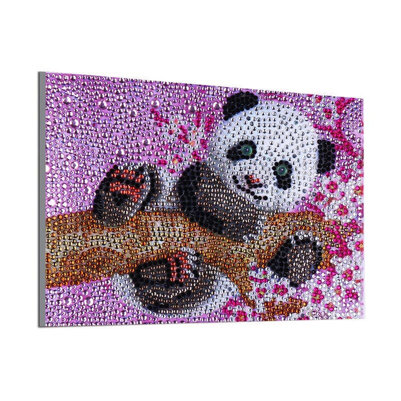 Dier Panda 5D Diy Diamant Schilderen Volledige Ronde Diamant Borduurwerk Kruissteek Diamant Muurschildering