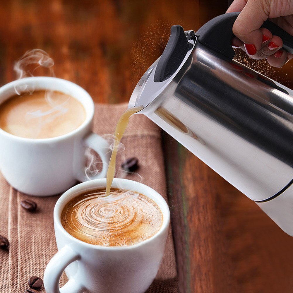 Ruostumaton teräs lasi teekannu kahvila ranskalainen kahvi tee perkolaattori suodatinpuristin mäntä manuaalinen kahvi espressokeitin kannu 350ml