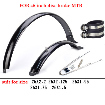 Garde-boue de vélo 26 27.5 pouces 29 pouces, ailes de vélo vtt, garde-boue avant et arrière: 26 disc or V brake