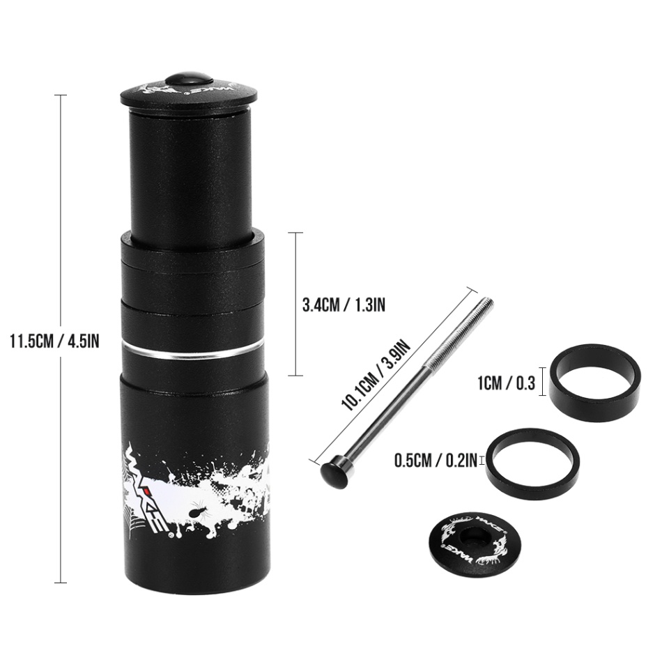 Wake Aluminium Legierung Fahrrad Gabel Vorbau Riser Extender Erweiterung Fahrrad Radfahren Bike Stem Up Raiser Lenker Riser Adapter: As Picture 1