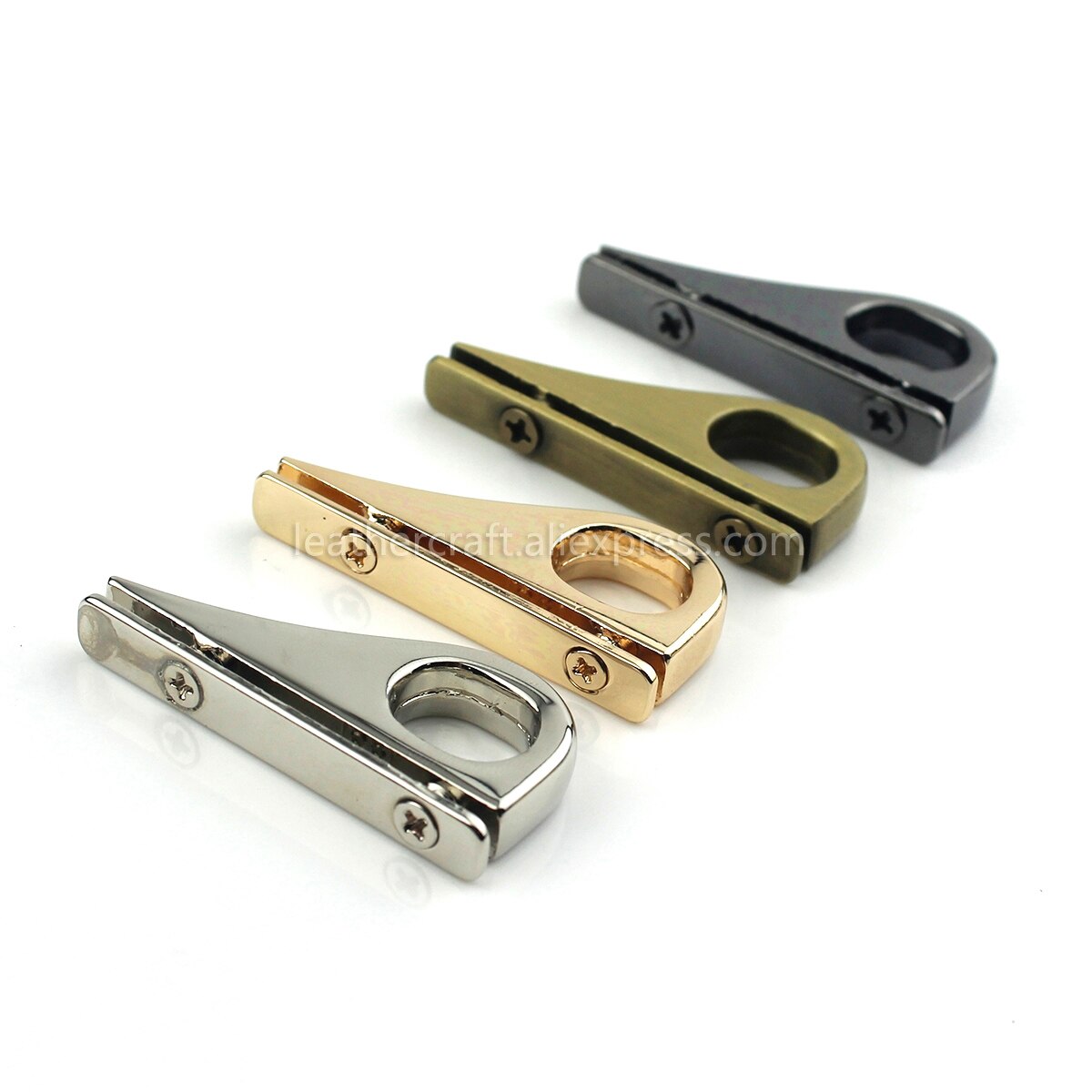 2 stk metalpose sideanker kile bøjle karbinhage klemmer oval ring taske sidekant anker link hardware til taske pung strop