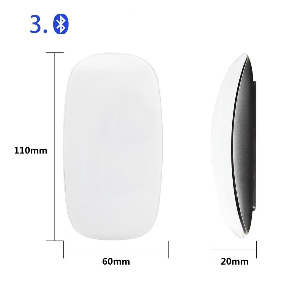 Bluetooth Wireless Arc Touch Magic Mouse 2 Ergonomic Optical Computer Mause Mini 3d Slim Office PC Mice For Apple Macbook Laptop