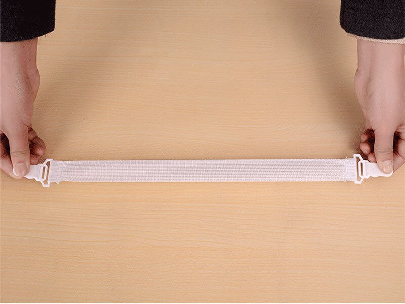 4 stk hvidt lagnet madrasbetræk tæpper til hjemmet gribere klipholder fastgørelseselementer elastiske stropper fastgørelse skridsikkert