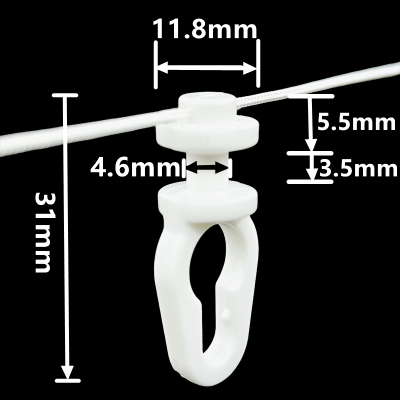 Ripple Fold Slider silent Curtain Track S Wave Fold Curtain Runner