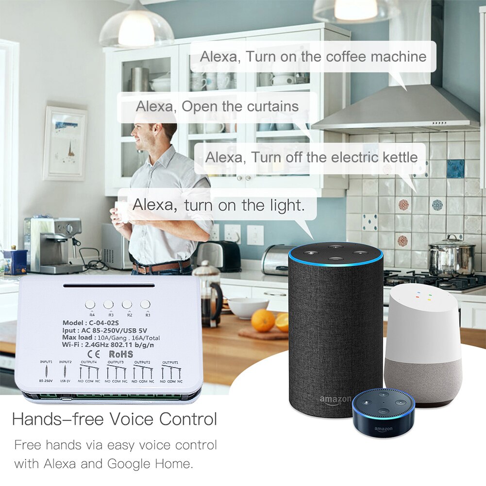 Wifi Smart Switch RF Relay Module Supports EWELINK App Remote Control DIY Light Breaker 12V 24V 220V Work With Alexa Google Home