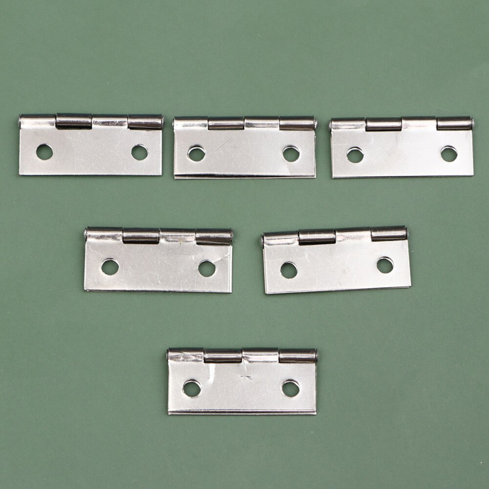 32 Uds 1,5 bisagra de puerta de pulgadas de acero inoxidable tapa bisagra contra solapa Backflap bisagra cajón bisagra de tope (Plata)