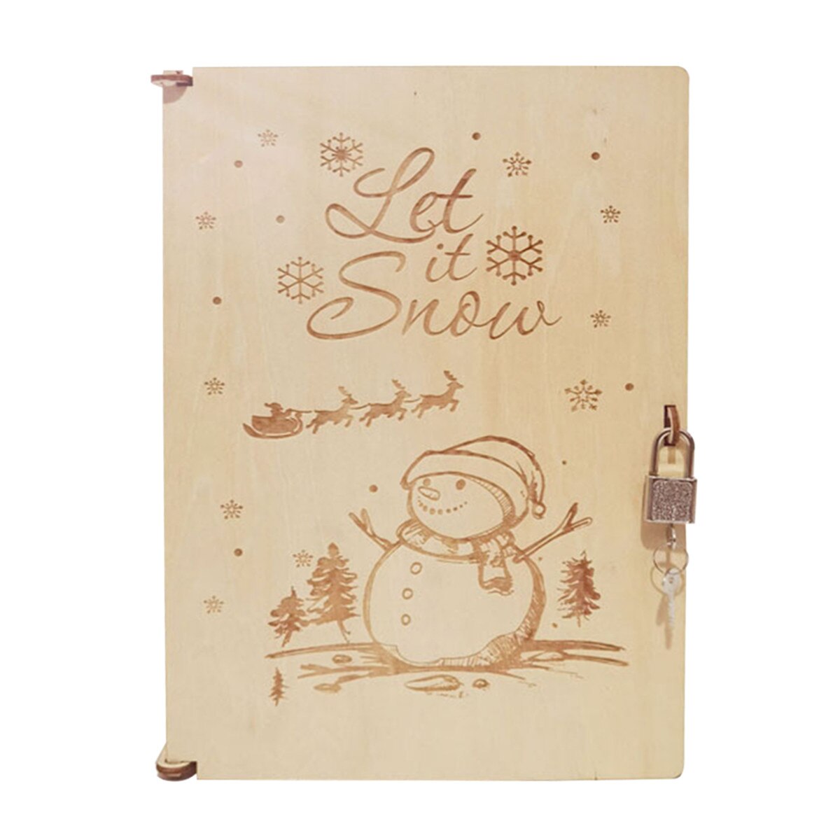 DIY Wooden Advent Calendar Countdown Christmas Party Decor Cabinet Drawers Lockable Chocolate Storage Box Wedding Decoration: Snowman