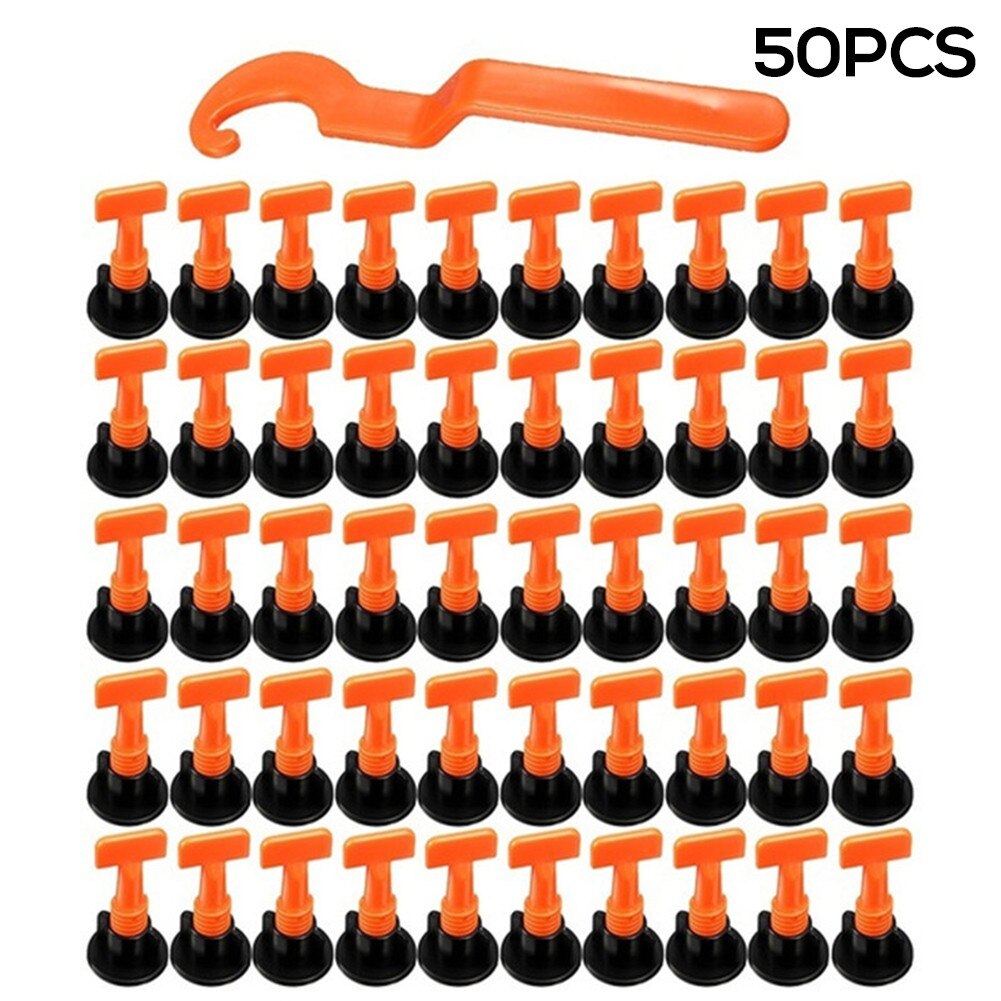 50pcs Level Wedges Alignment Tile Spacers Kit For Flooring Wall Tile Leveling System Leveler Positioning Locator Spacers Plier