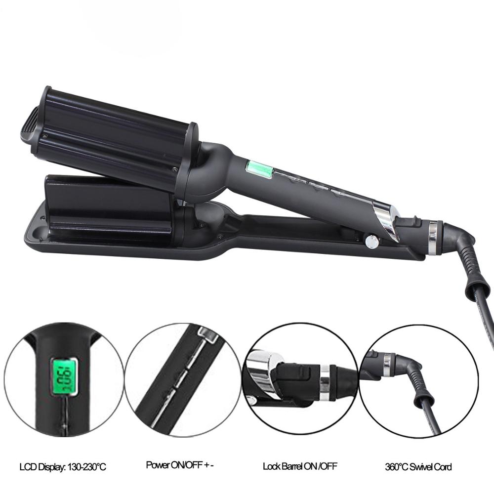 Hair Waver for Deep Waves Crimper Hair Iron Curling Barrel Fast Heating Ceramic Beach Waver Curler Hair Styling Tools