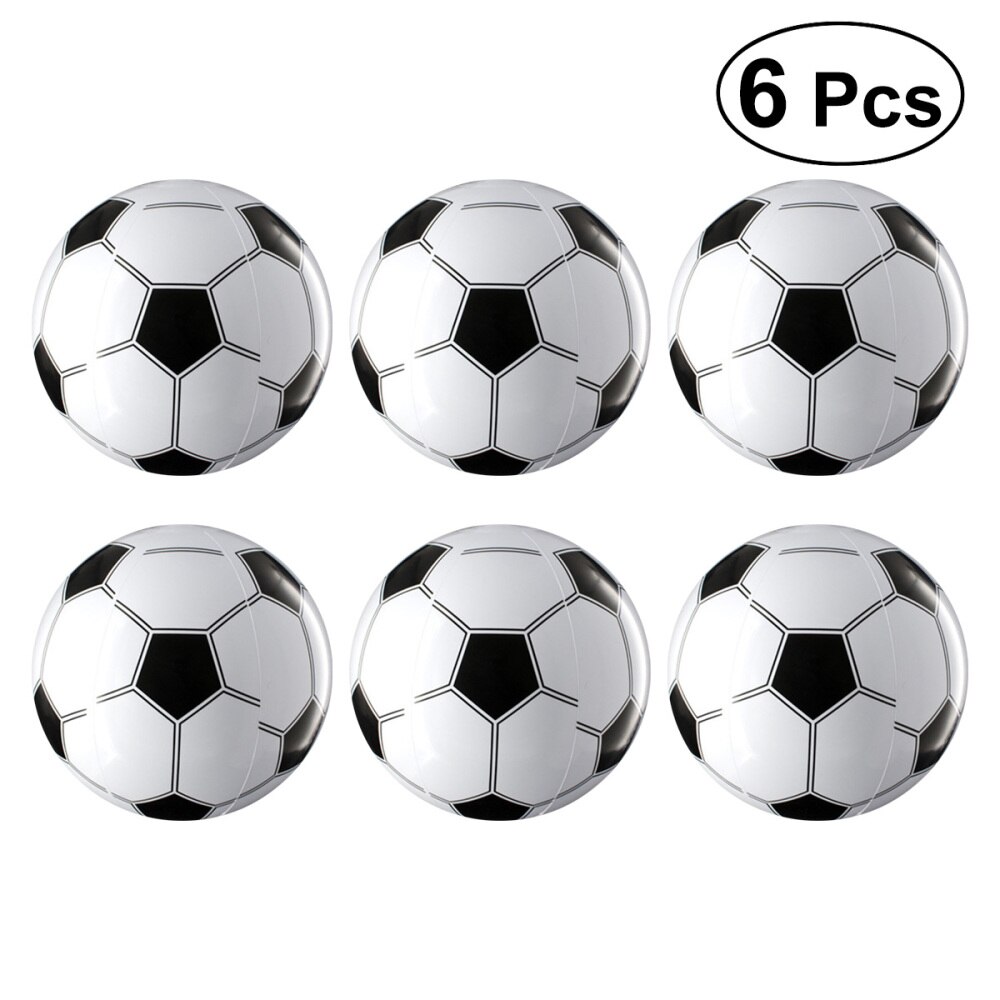 6pcs Inflatable Soccers Party Favors Toys Soccer Decor for Nightclub Bar: Default Title