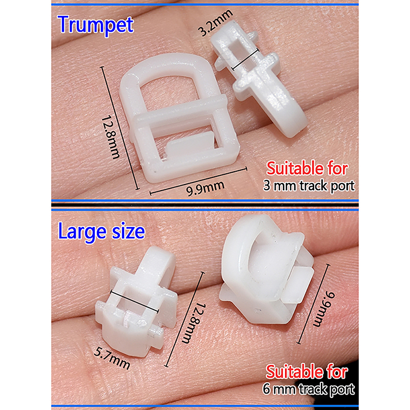 10 Stuks Auto Gordijn Spoor Wiel Truck Gordijn Gesp Auto Gordijn Spoor Ophanging Katrol Glijdende Bal Gordijn Rail Clips Haak