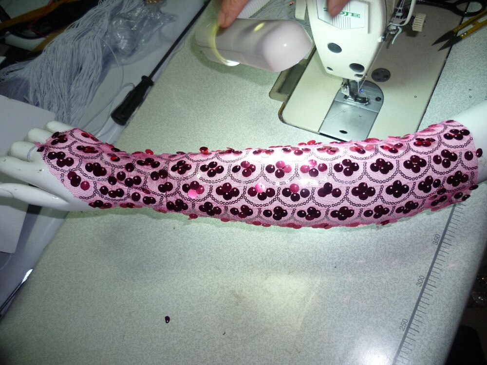 Kid kinderen meisje Wit roze blauw lavendel lange Sexy Disco latin dansvoorstelling speler kostuum party vingerloze