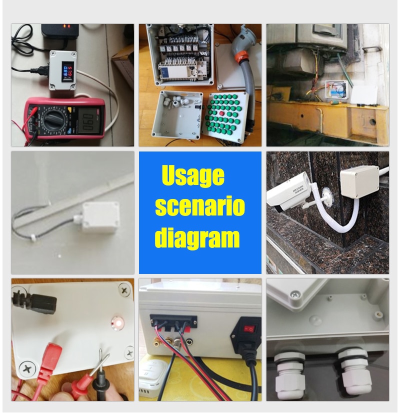 Wodoodporna plastikowa obudowa elektroniczna obudowa oprzyrządowania ip67 projekt elektryczne pudełko projektowe ABS zewnętrzna skrzynka przyłączeniowa obudowa