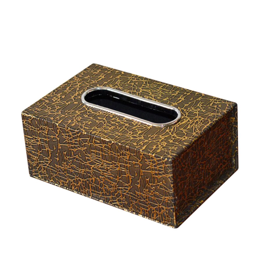 Leather Tissue Box European Napkin Tray Boxes Medium Leather Car Tissue Box Holder Box Case Pouch Table Tissue Holder