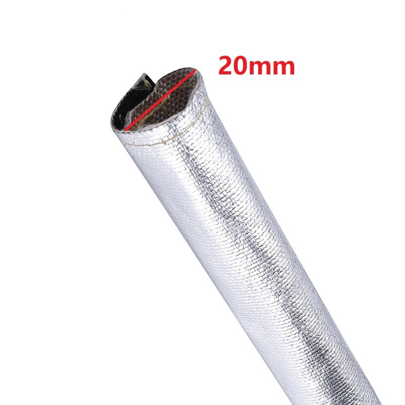 2M Metallic Hitteschild Thermische Fire Mouwen Geïsoleerde Draad Slang Wrap Loom Buis Bescherm Cover Binnendiameter 10/20/30/40Mm: Goud