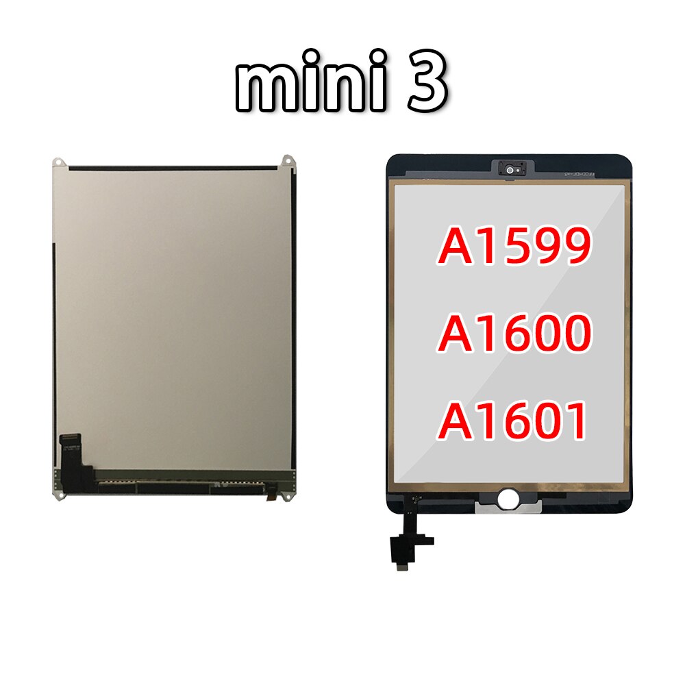 Lcd Voor Ipad Mini A1432 A1454 A1455 Lcd Touch Screen Voor Ipad Mini 2/3 A1489 A1490 A1491: mini 3 LCDBlackTouch