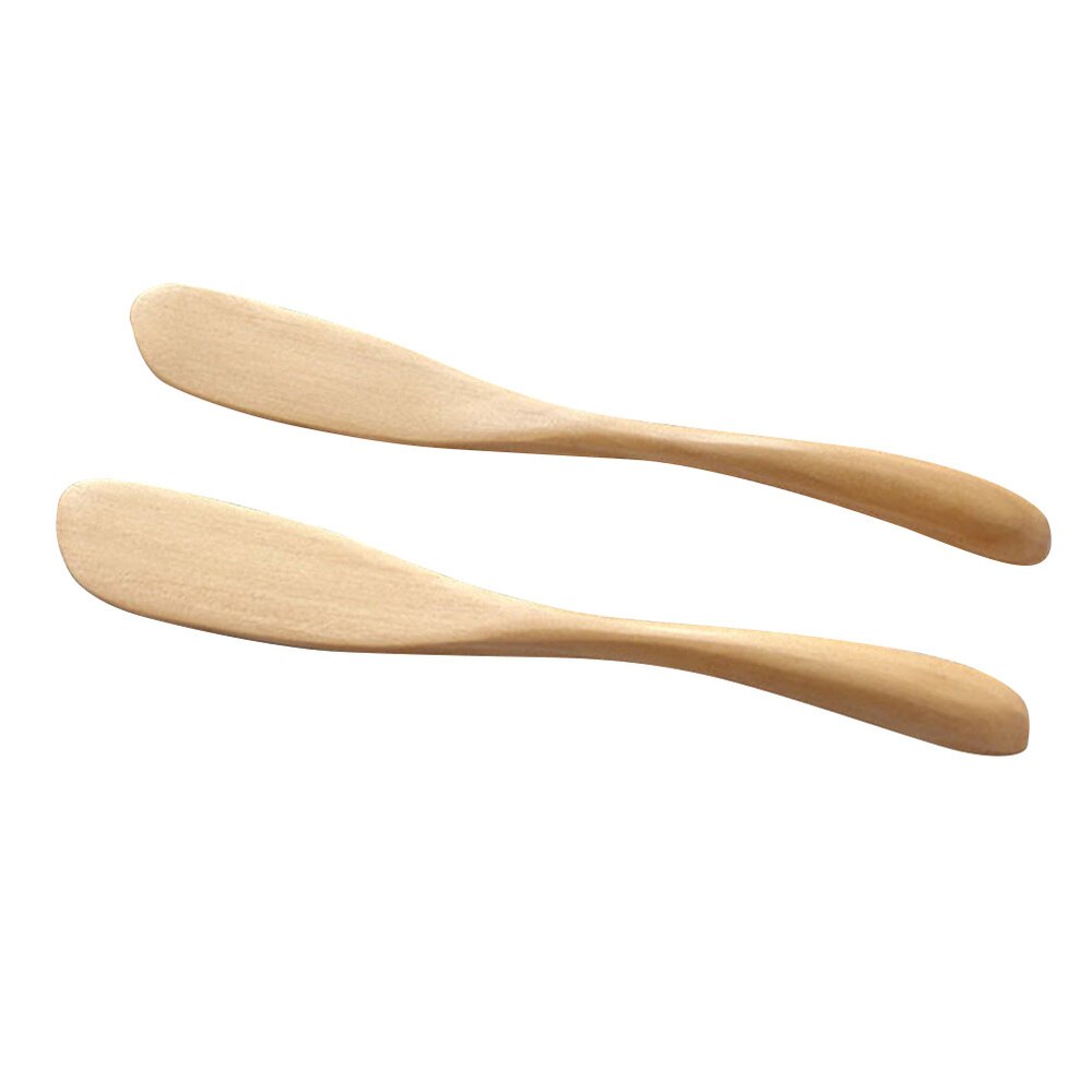 2PCS Wooden Butter Pastry Cream Cheese Jam Spreaders Cake Decorating Baking Tools