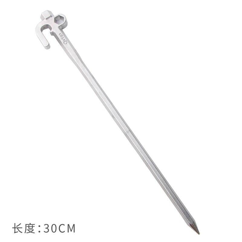4 Stuks Haringen Rvs 20Cm 30Cm Grond Haringen Hoge Sterkte Outdoor Tent Accessoires Voor Camping wandelen Nagels: length 30CM