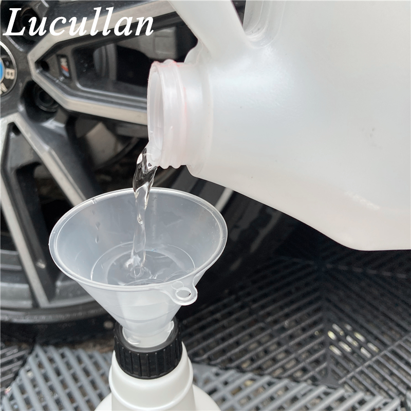 Lucullan 28MM Fill Threaded Funnel - Twist On Empty Spray Bottle Refill Liquid Oils Powders For Home Car Detailing