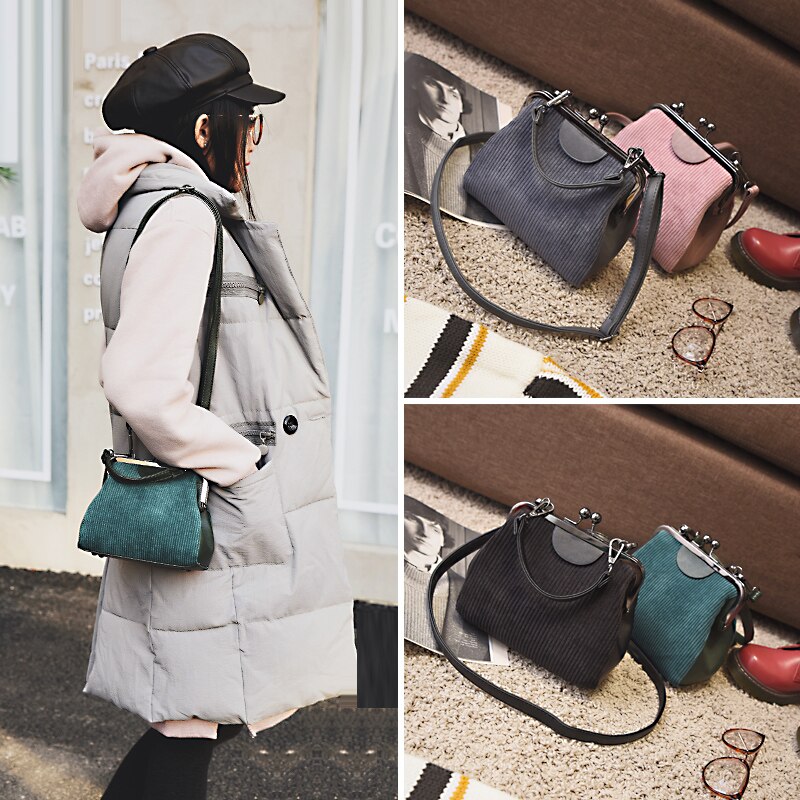 Velour Clip Vintage Shell Women Handbags Shoulder Bags Luxury Female Crossbody Bag Lady Small Purses Autumn Winter
