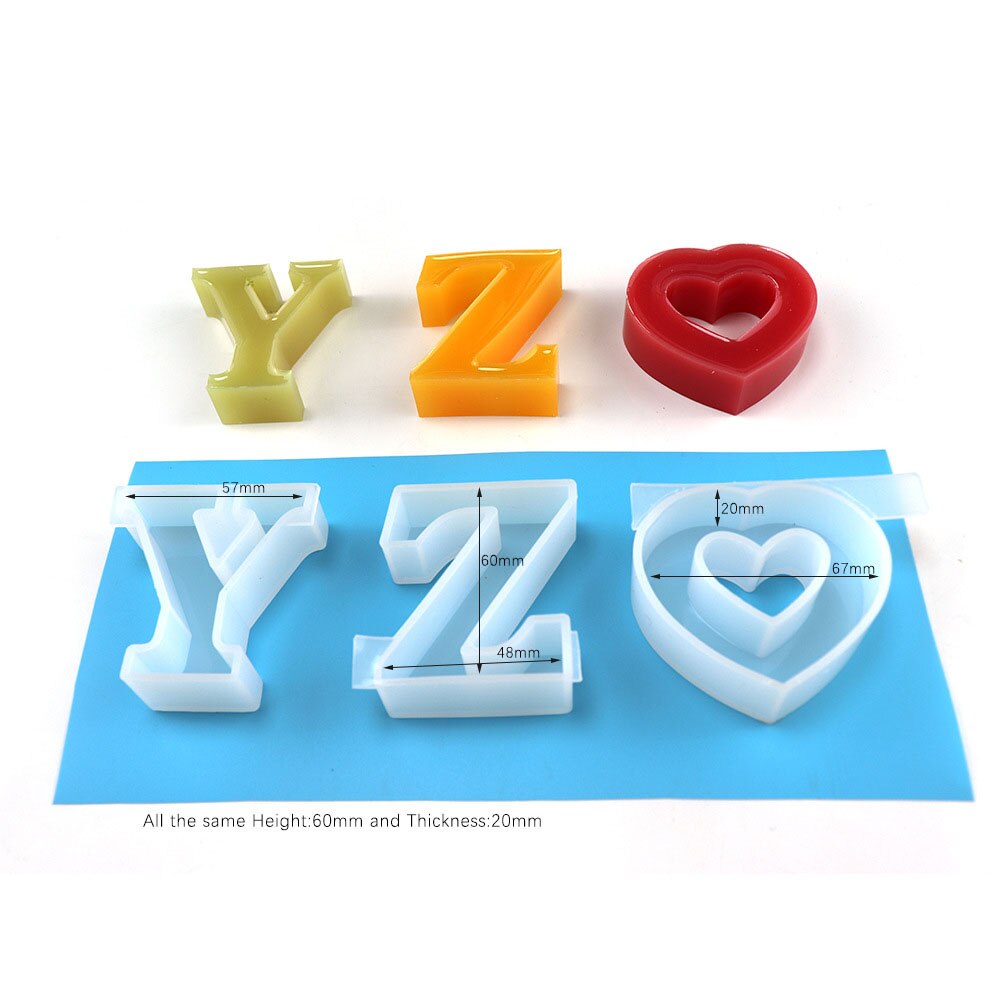 "LOVE HOME " 26 "A-Z" Letter DIY Crystal Epoxy Resin Mold For Resin Decorative Craft DIY Dice Mold Epoxy Resin Molds For Jewelry: YZ