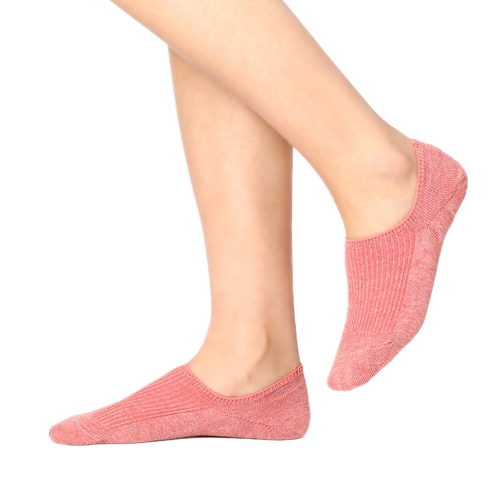 5 par korte bomuldsstrømper kvinder no show ankel tynde bådstrømper usynlige sokker skridsikre sommer ensfarvet