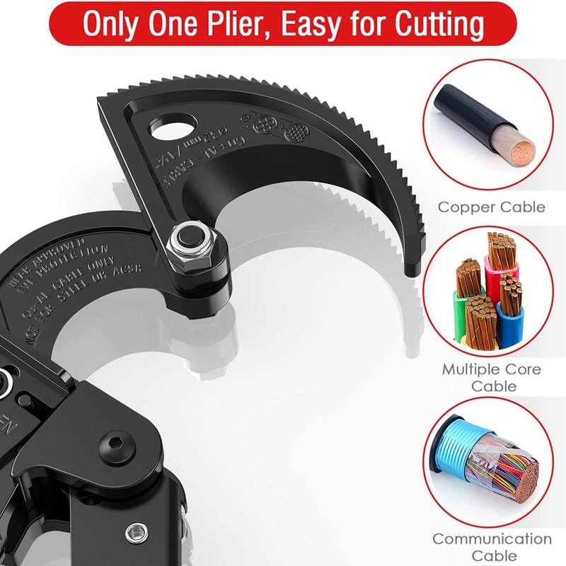 Cable Cutter, Aluminum Copper Cable Cutter Wire Cutter, Ratchet Heavy Duty, Maximum 240mm