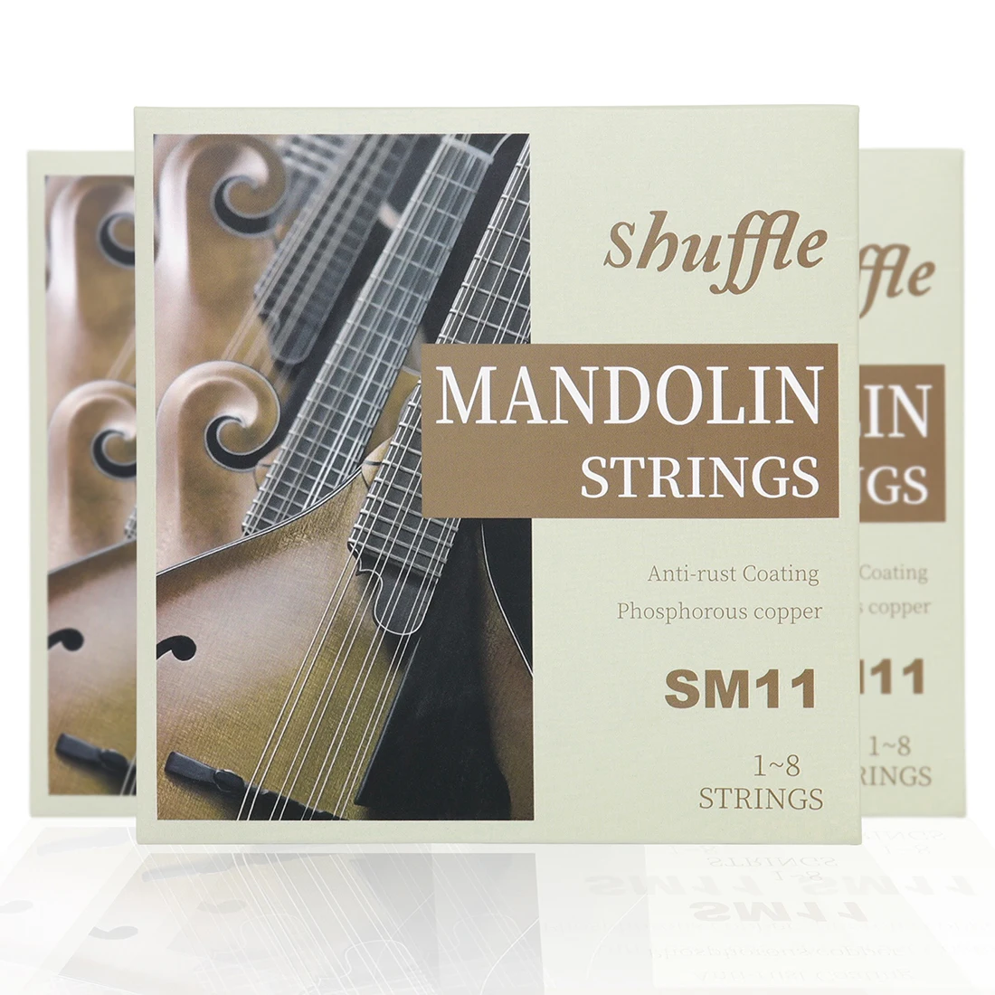 Irin 8-- strengs mandolin gitarstrenger sølvbelagt rustfritt stål kobberlegering viklet mandolinstrenger gitardeler tilbehør