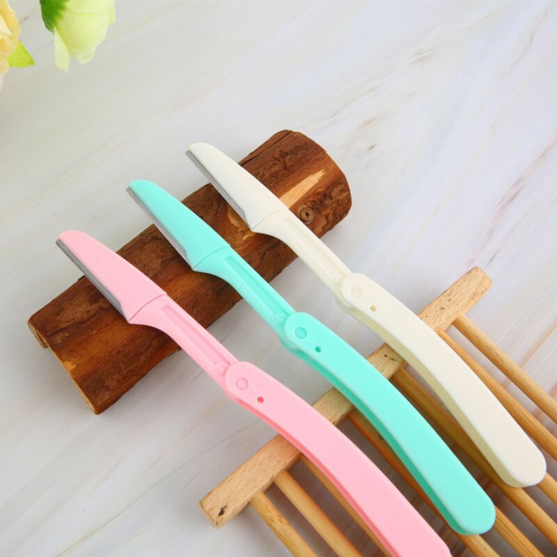 3pcs Facial Razor Eyebrow Brow Shaper Trimmer Face Bikini Hair Removers Safe Painless Portable Makeup Tools