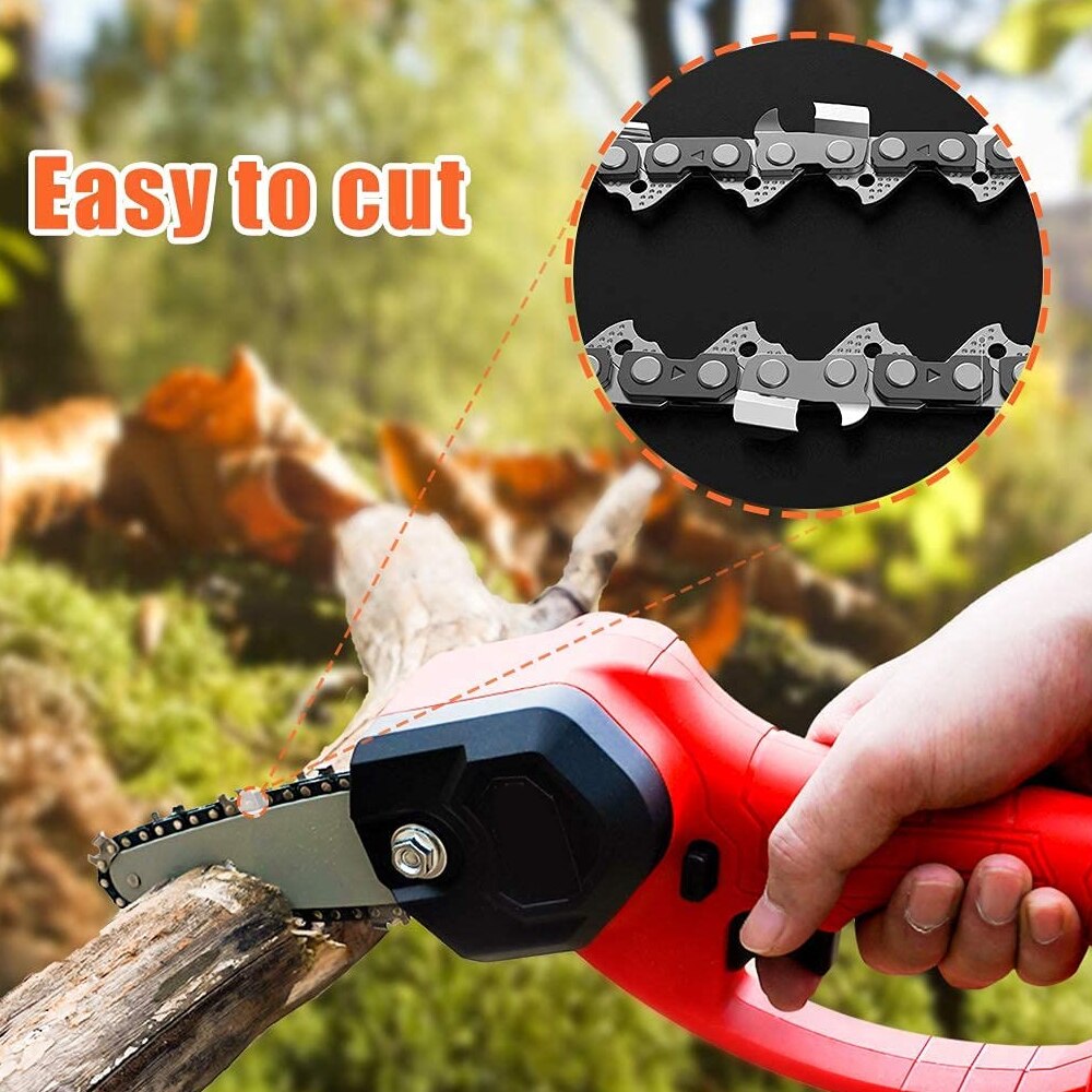 4/6 Inch Chain Guide Electric Pruning Saw Accessory Mini Steel Chainsaw Chain Stainless Steel Quenching Sharp Chain For Garden
